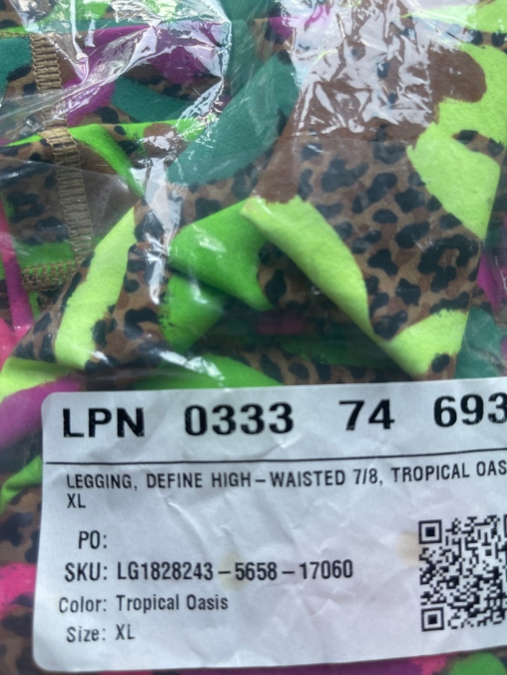 Justice Neon Leopard Print Leggings - Green & Pink Accent